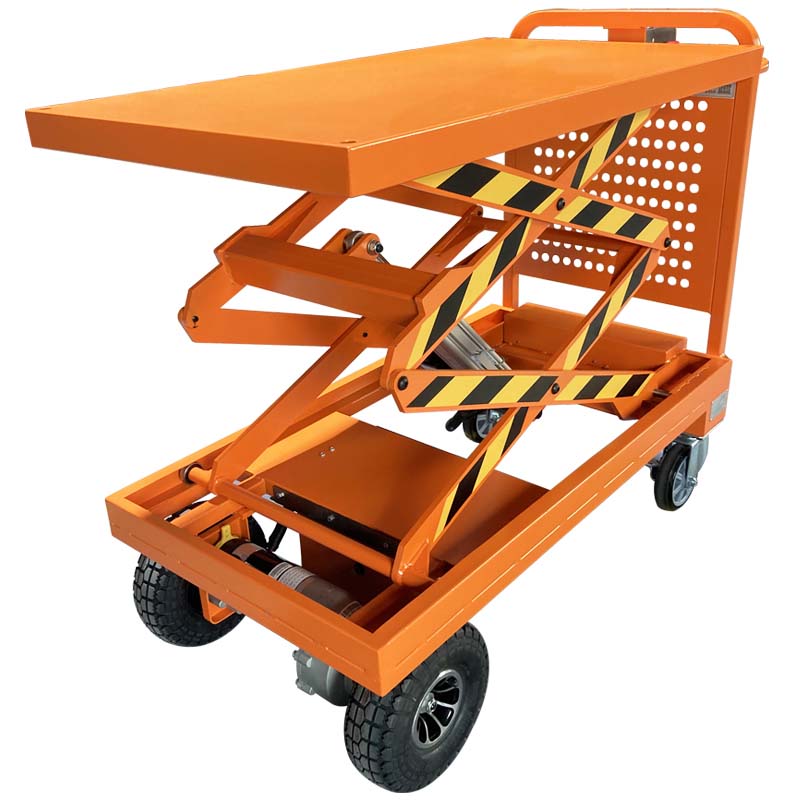 Operation of electric hand carts with lifting platforms